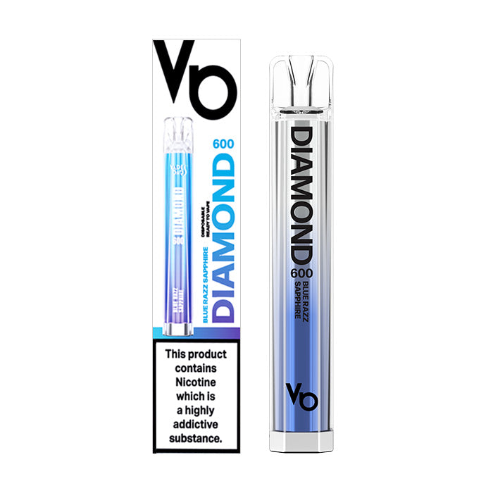 Vapes Bars Diamond Bar 600 Disposable Blue Razz Sapphire