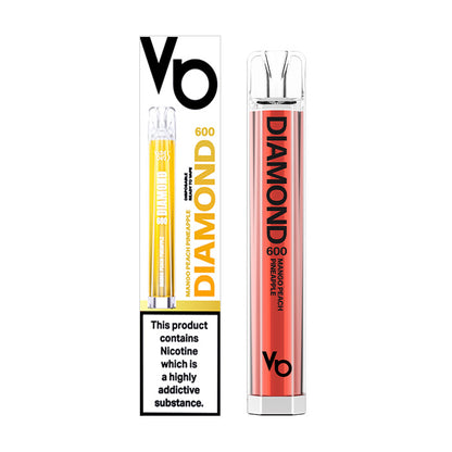 Vapes Bars Diamond Bar 600 Disposable Mango Peach Pineapple