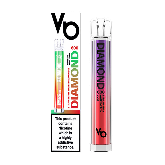 Vapes Bars Diamond Bar 600 Disposable Strawberry Watermelon Gum