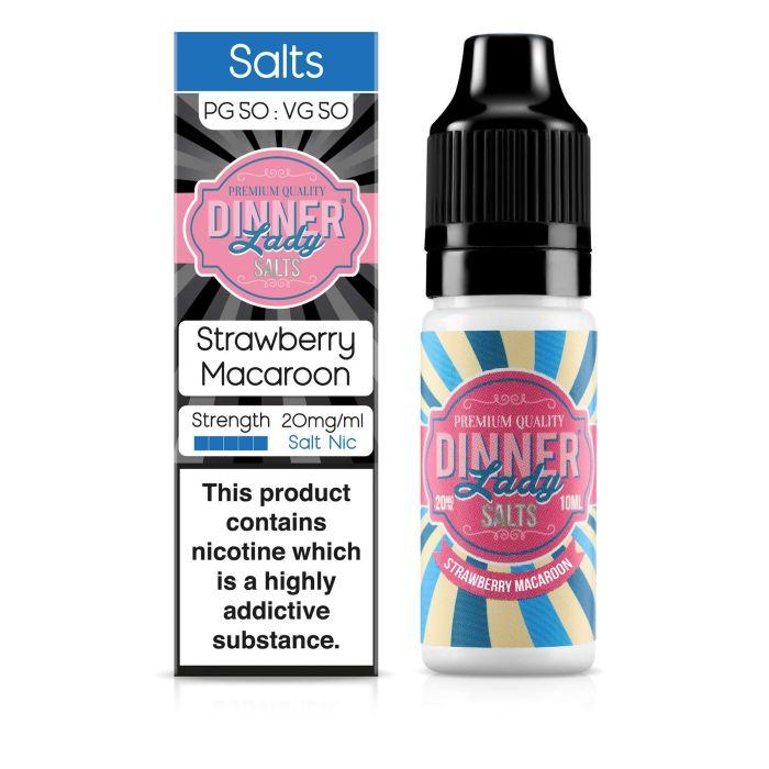 Dinner Lady - Strawberry Macaroon 10ml Salt Nic E-Liquid - 20 mg