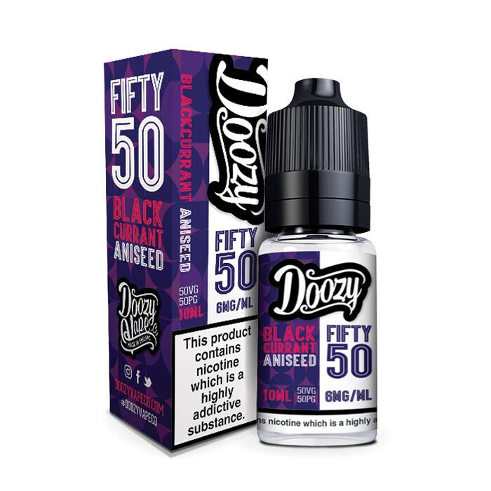 Doozy Vape Blackcurrant Aniseed Fifty 50 10ml E-Liquid