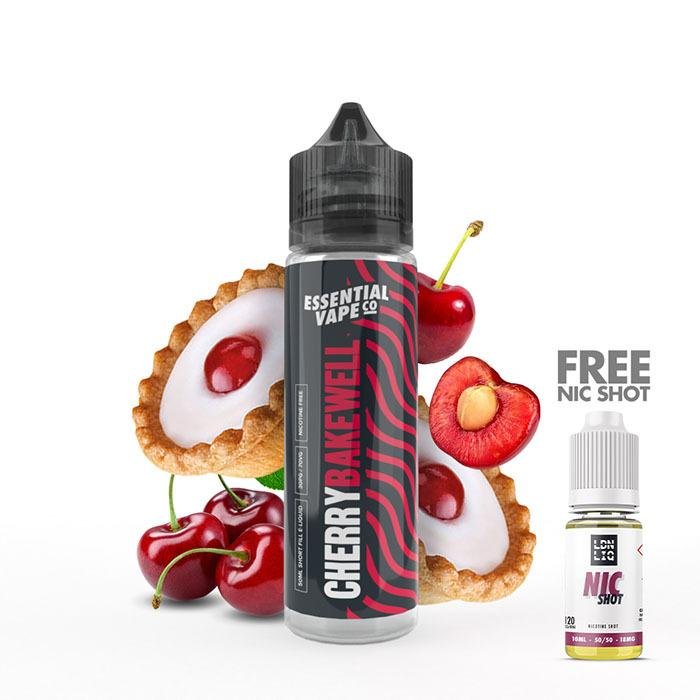 Essential Vape Co Cherry Bakewell 50ml Short Fill E-Liquid