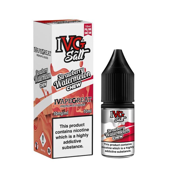 IVG Strawberry Watermelon 10ml Nicotine Salt E-Liquid - 10mg Nic Salt