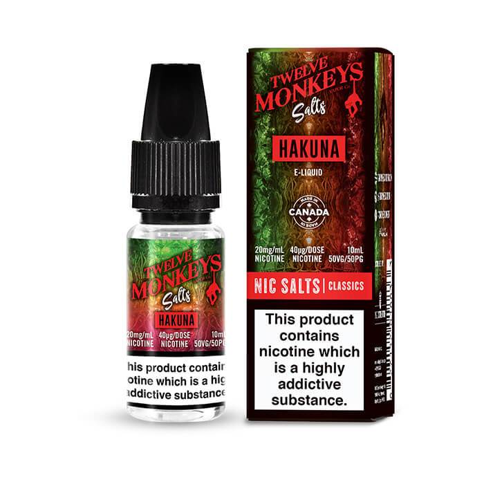 twelve monkeys e liquidtwelve monkeys salts hakuna 10ml e liquid 810269