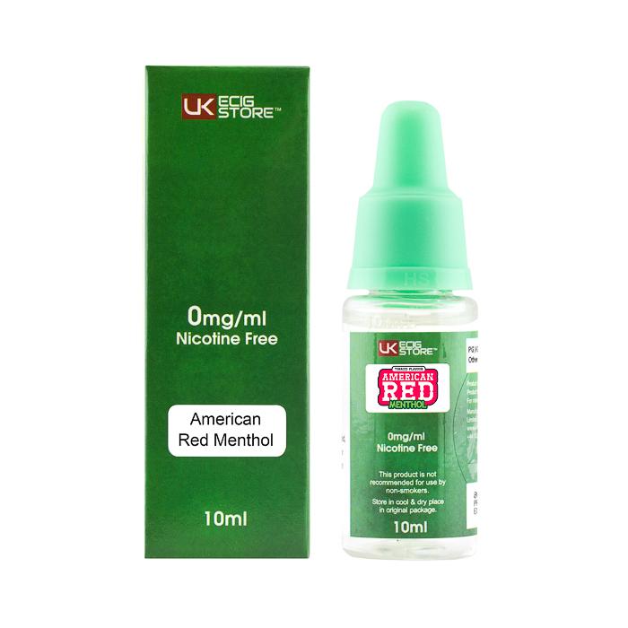 UK Ecig Store TPD American Red Menthol E-Liquid - bottle and box