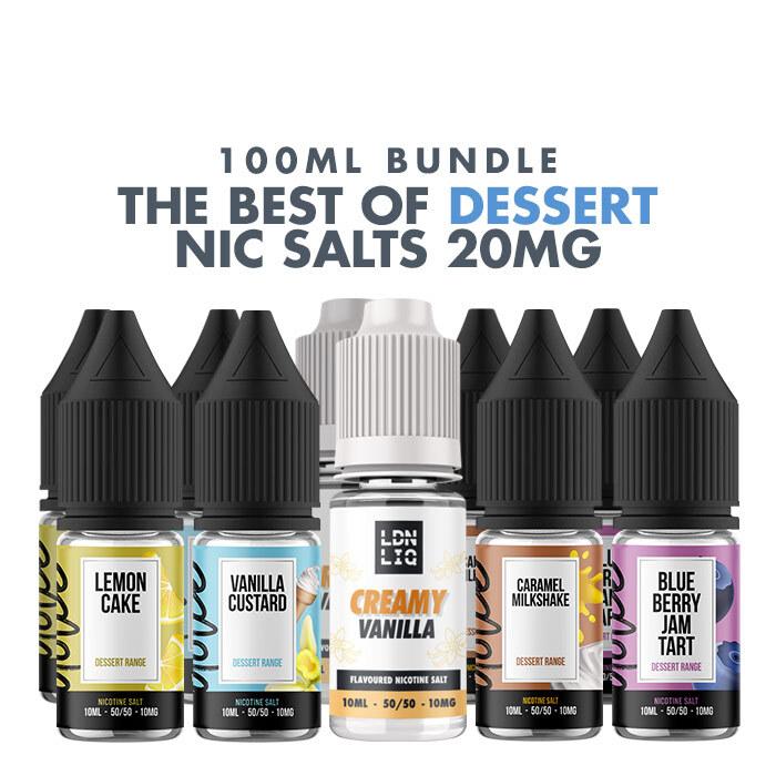 Best Dessert E-Liquids 10 x 10ml Nic Salt Bundle - 20mg