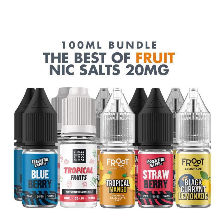 Best Fruit E-Liquids 10 x 10ml Nic Salt Bundle - 20mg